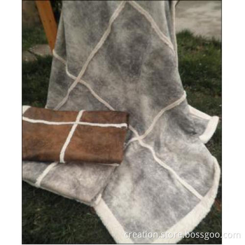 Faux Suede Throw With Sherpa Backing And Corder Blankets